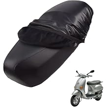Leather Motorcycle seat Cover Compatible with Vespa ET4 50 2000-2005,Waterproof, Sunproof, dustproof Moped seat CoverBlack
