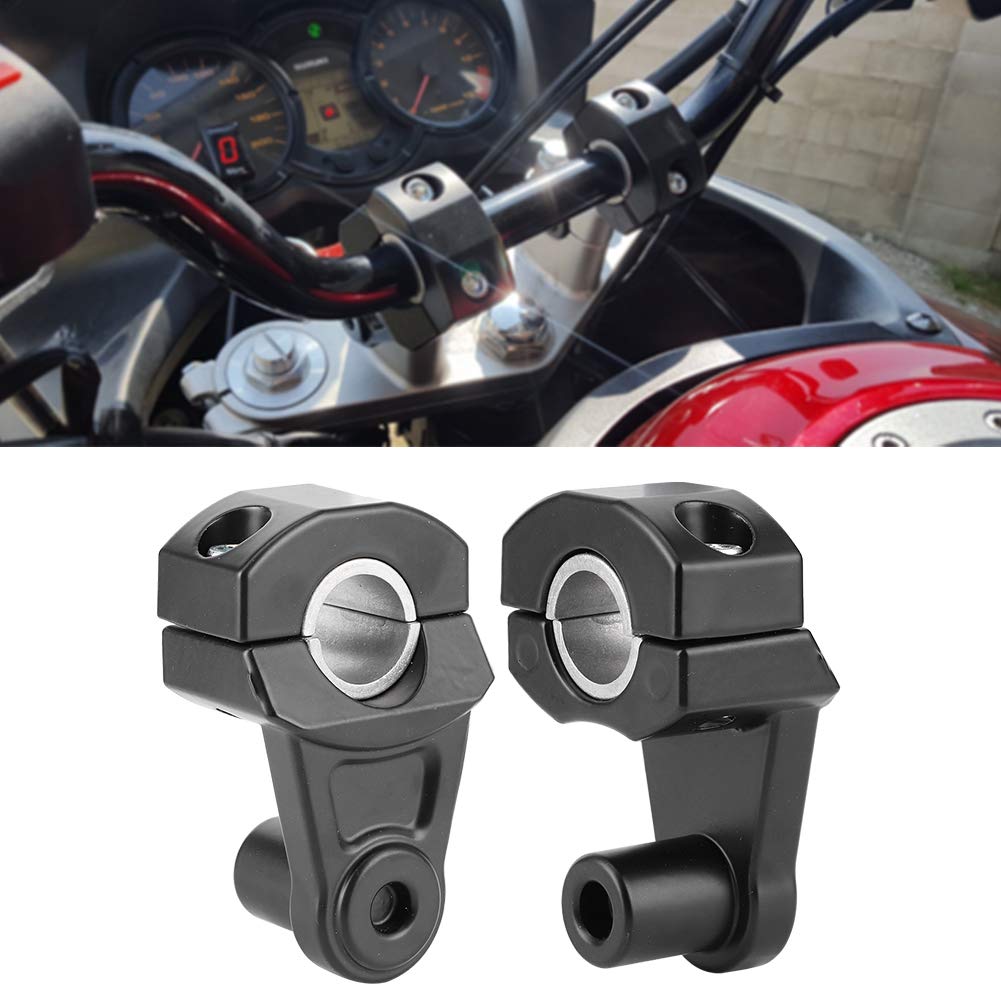 Risers de guidon de moto, 2 pièces 22mm / 28mm universel pivotant moto guidon Riser support pince CNC aluminium