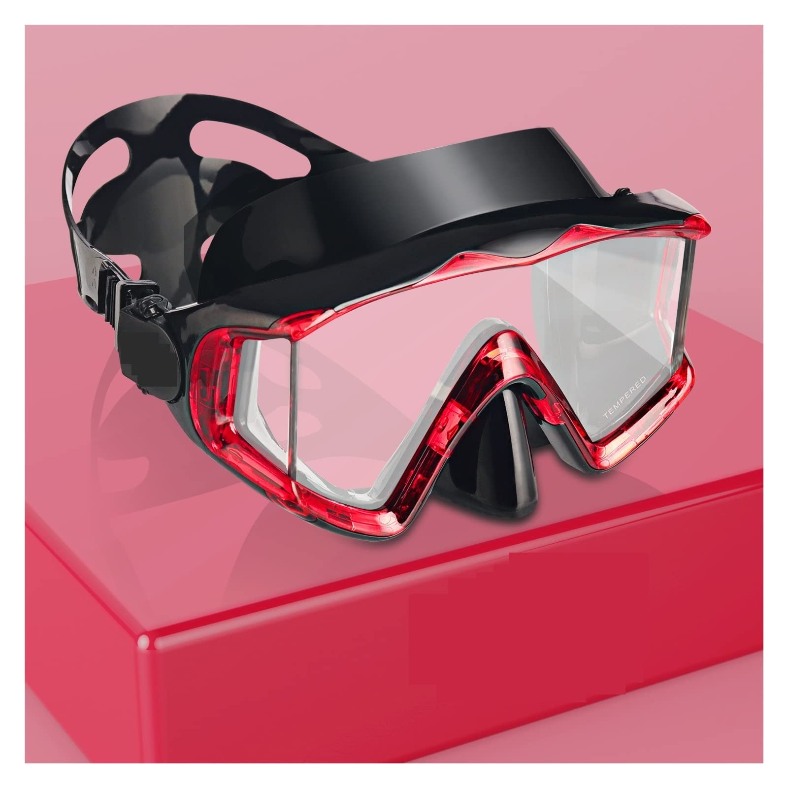 3 Diving Mask Swim Goggles with Nose Cover Adult Leakproof Design for Diving, Snorkeling