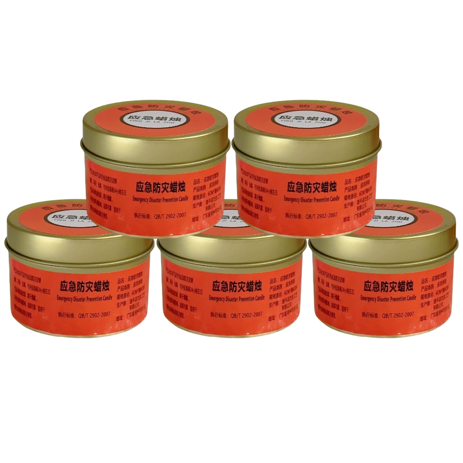 Candele Per Emergenza Kit 5 Candele Non Profumate Lunga Durata 20-30 Ore Lenta Combustione Campeggio Emergenze Illuminazione