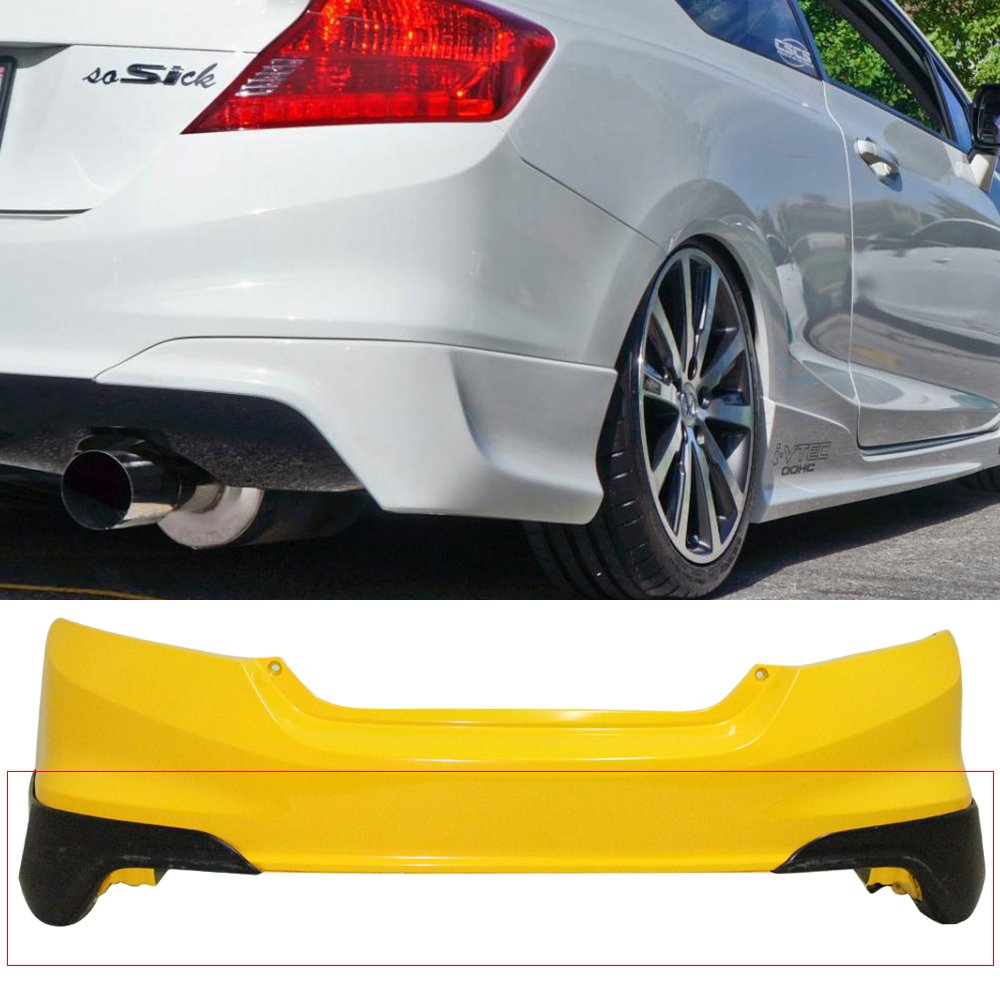 Rear Bumper Lip Compatible With 20122013 Honda Civic, HFP Style Black