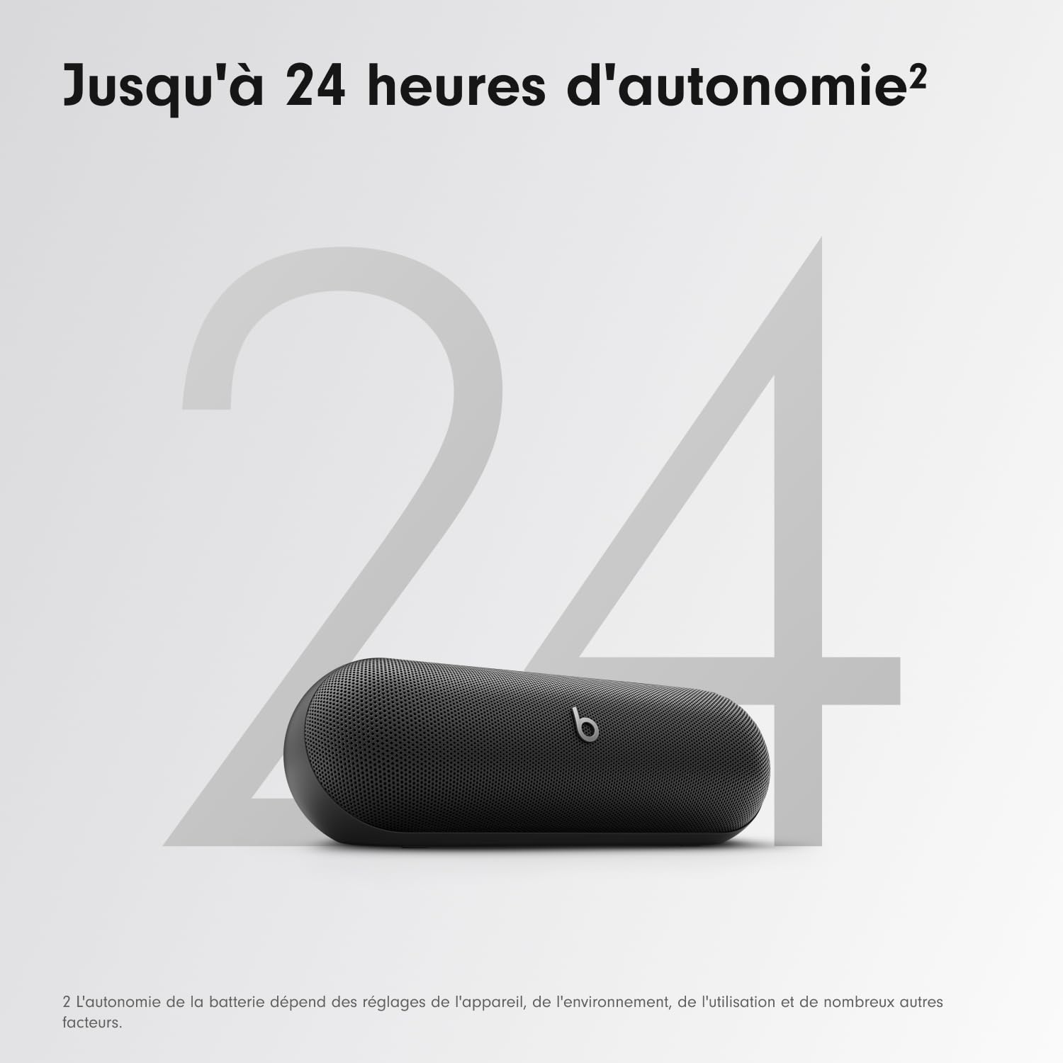Beats Pill – Enceinte sans Fil Bluetooth et Recharge Mobile Via USB-C – Jusqu'à 24 Heures d'autonomie, résistance à l'eau (IP67), compatibilité Apple et Android, Microphone intégré – Noir Mat