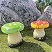 Small Mushroom Shape Ottoman, Mushroom Resin Stools, Chair for Yard Lawn Pond Ornament, Resin House Stool All Occasion(Orange)