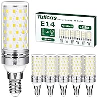 Tailcas Lampadine LED E14 12W, 6 pezzi Luce Bianca Fredda 6000K