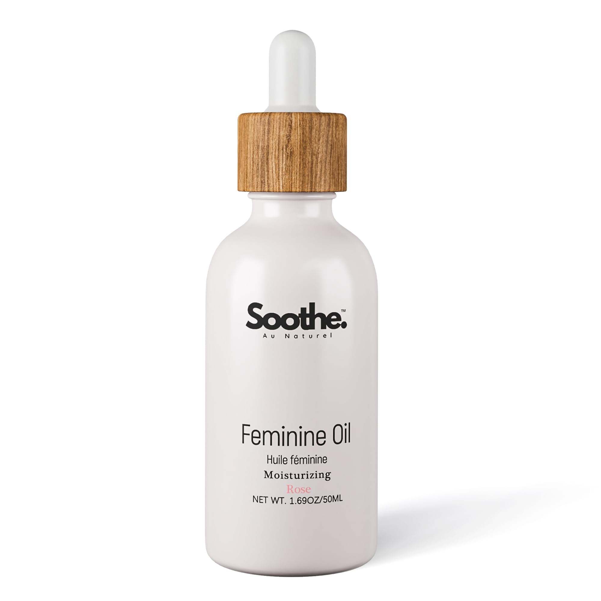 Feminine Oil for Private Parts & Sensitive Skin, Daily Feminine Care with Rose, Jojoba, & Sweet Almond Oils, pH Wash for Women, 50ml
