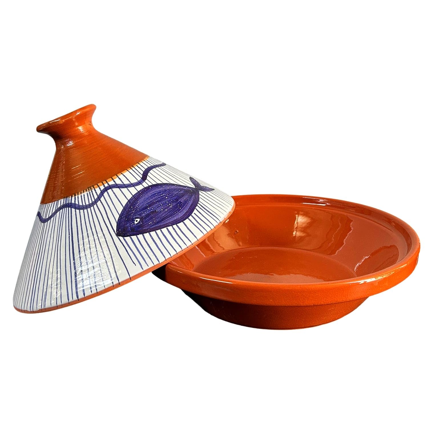 Tajine aus Terracotta XL 32 cm – authentischer ethnischer marokkanischer/tunesischer Topf mit kostenlosem E-Book 2907260902