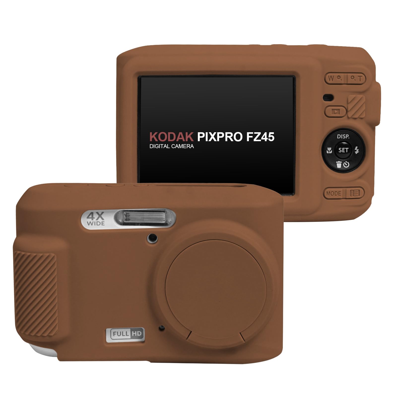Easy Hood Case with Removable Lens Cover for Kodak PIXPRO FZ45 Camera,Brown