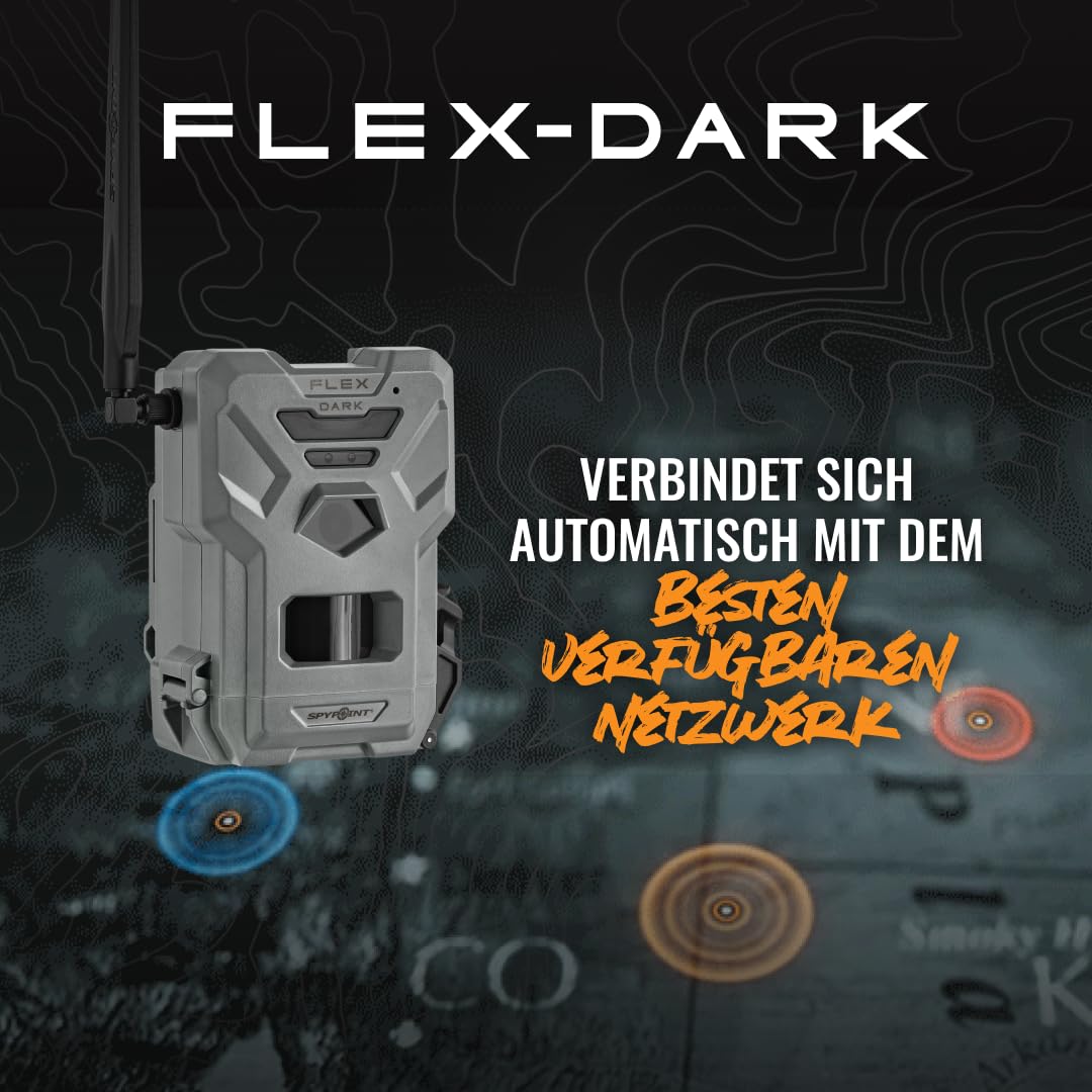 Spypoint Flex-Dark Twin Pack Mobilfunk-Wildkamera, 40MP, 1080p Video, Nachtsicht, 30m Reichweite