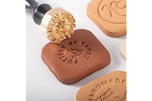 Crawell Custom Pottery Stamp for Clay: Design Your Own Letter Stamp