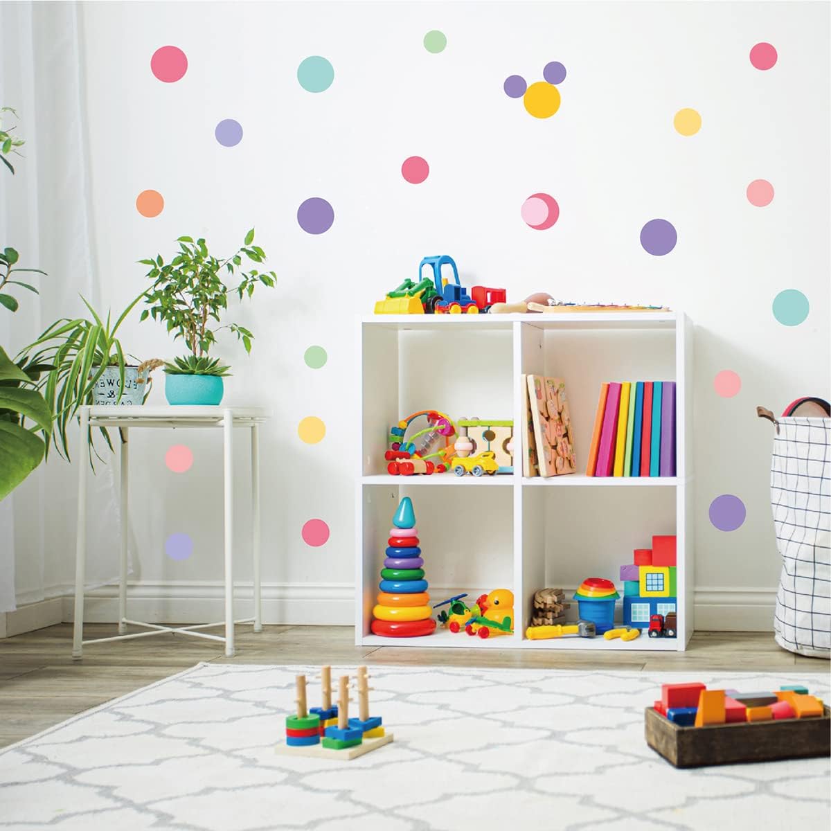 Polka Dot Wall Decal Stickers for Baby Girls Boys Nursery Bedroom Removable Colorful Dot Wall Stickers for Kids Room DIY Decorations