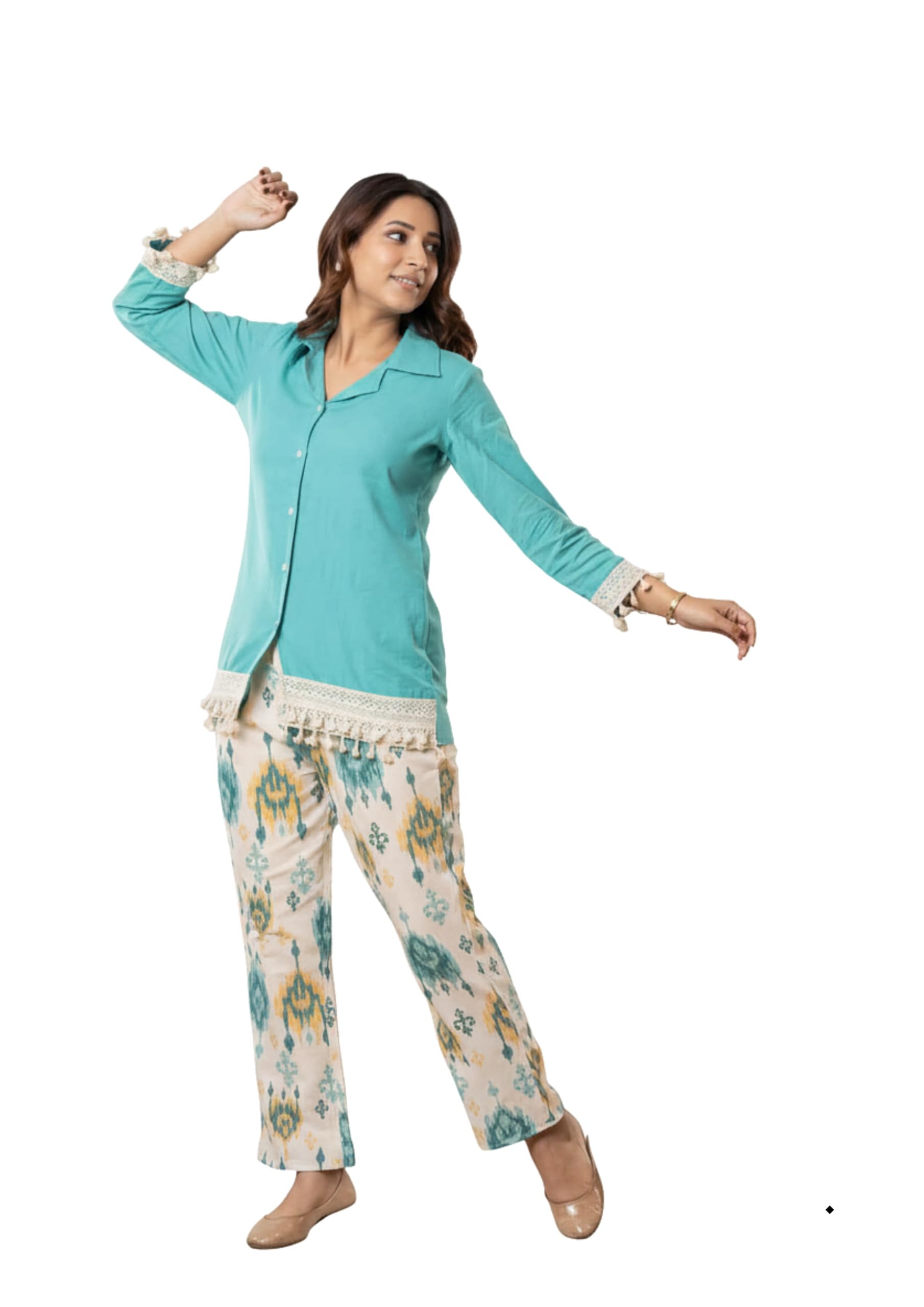 bhuppii Women’s Cotton Printed Top & Pant Co-Ord Set-picture-31
