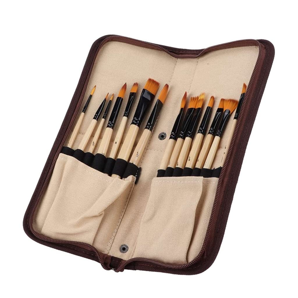 DUYHBAWRS 14 PCS Oil Brush Set Painting Professional Paint Brushes Kit Watercolor Gouache Acrylic Paint Brush for Artist Student