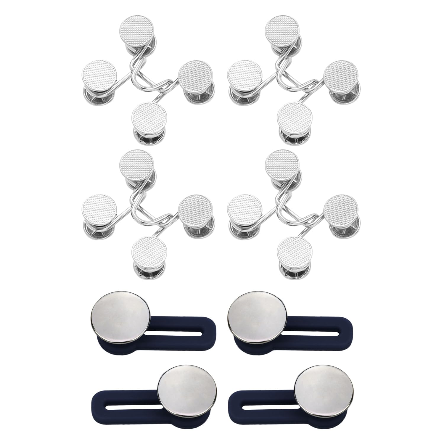 RNSKFG 4 Trouser Buckles And 4 Trouser Buckles, Adjustable Waist Buckles, Removable Button Buckles, Fashionable And Versatile Trouser Buckles, And Apparel Accessories.