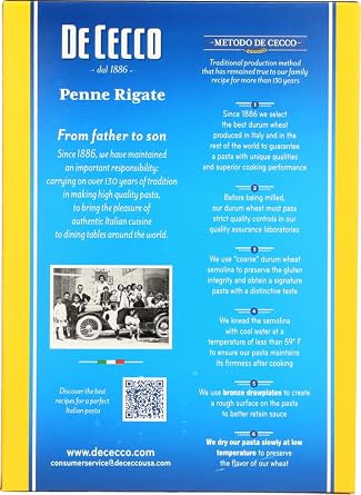 DeCecco Pasta Penne Rigate 16.0 OZ(Pack of 3)