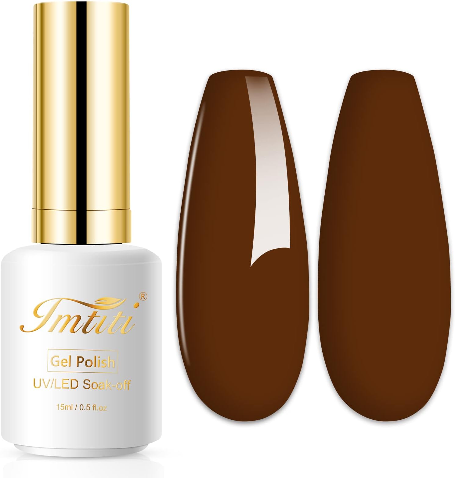 Imtiti Gel Nail Polish, 1 Pcs 0.5 Fl Oz Seal Brown Nude Gel Polish Soak Off LED U V Nail Gel Polish Neutral Gel Nail Polish DIY Nail Art Starter Manicure Salon Gel Nail Kit for Women Girls