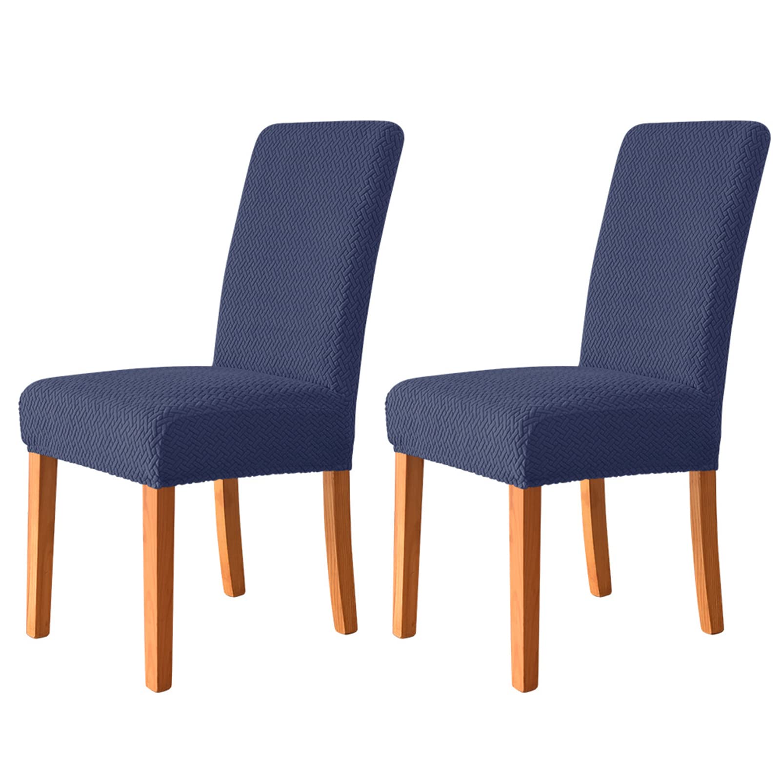 Housse de chaise extensible Parson bleu marine lot de 2 lavable hôtel