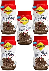 Kit 5x Achocolatado New Choco Zero Lactose Diet - Cada pote com 210g Lowçucar