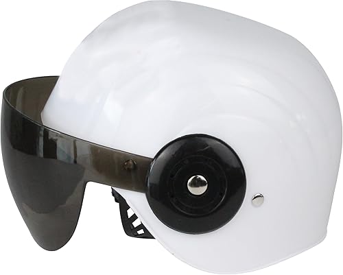 Miniatura 3 de Accesorio básico para disfraz de casco de piloto de caza blanco para niños, Blanco