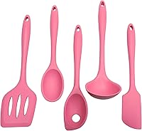 Vista 4 de Chef Craft Cucharón de cocina de silicona premium, 11.25 pulgadas, color rosa