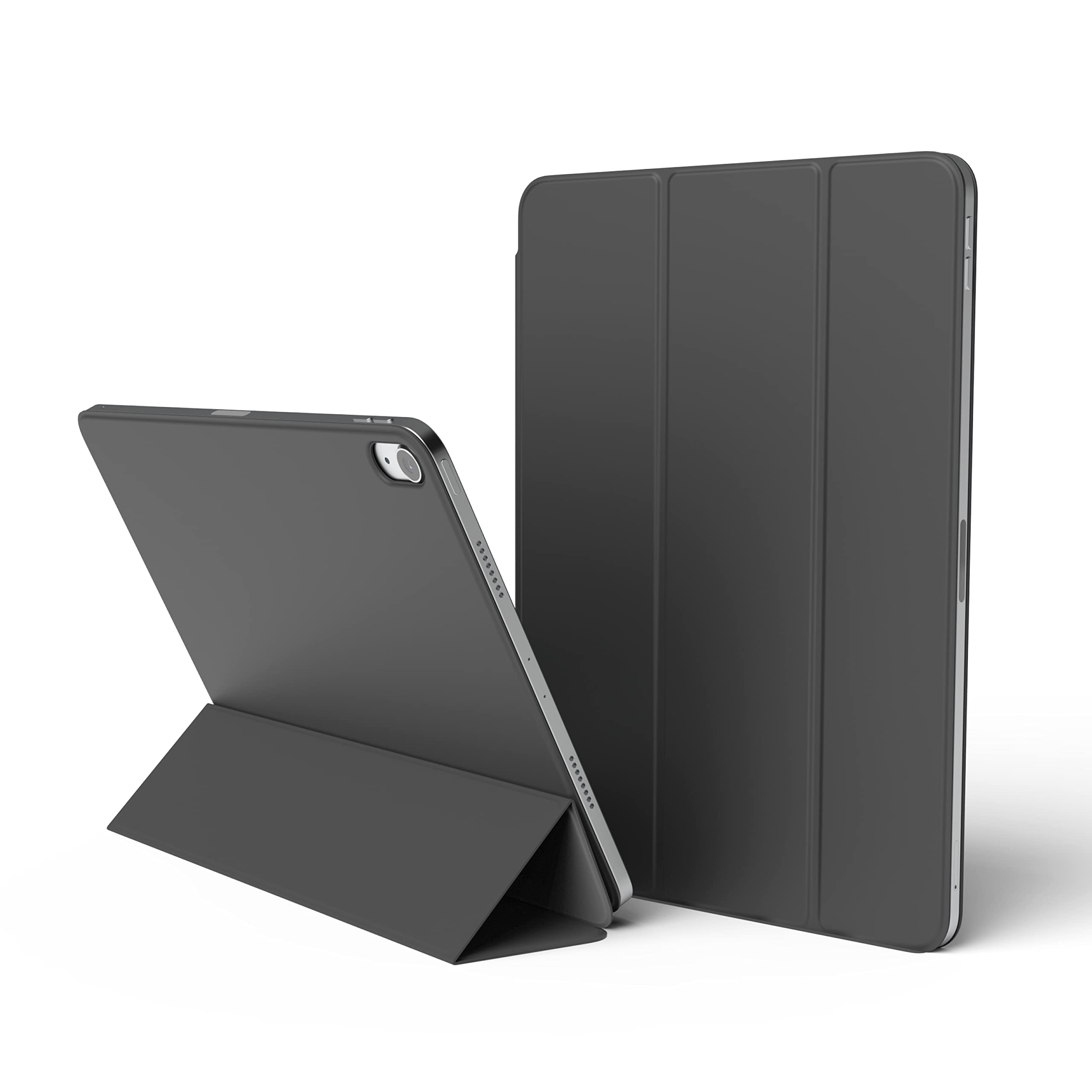 elago Funda Folio Magnética con Placa Trasera para Metal | Compatible con iPad Air 11 M4/M3/M2, iPad Air 5.ª/4.ª Gen, iPad Pro 1.ª Gen y Apple Pencil [10,9 Pulgadas] (Gris Oscuro)