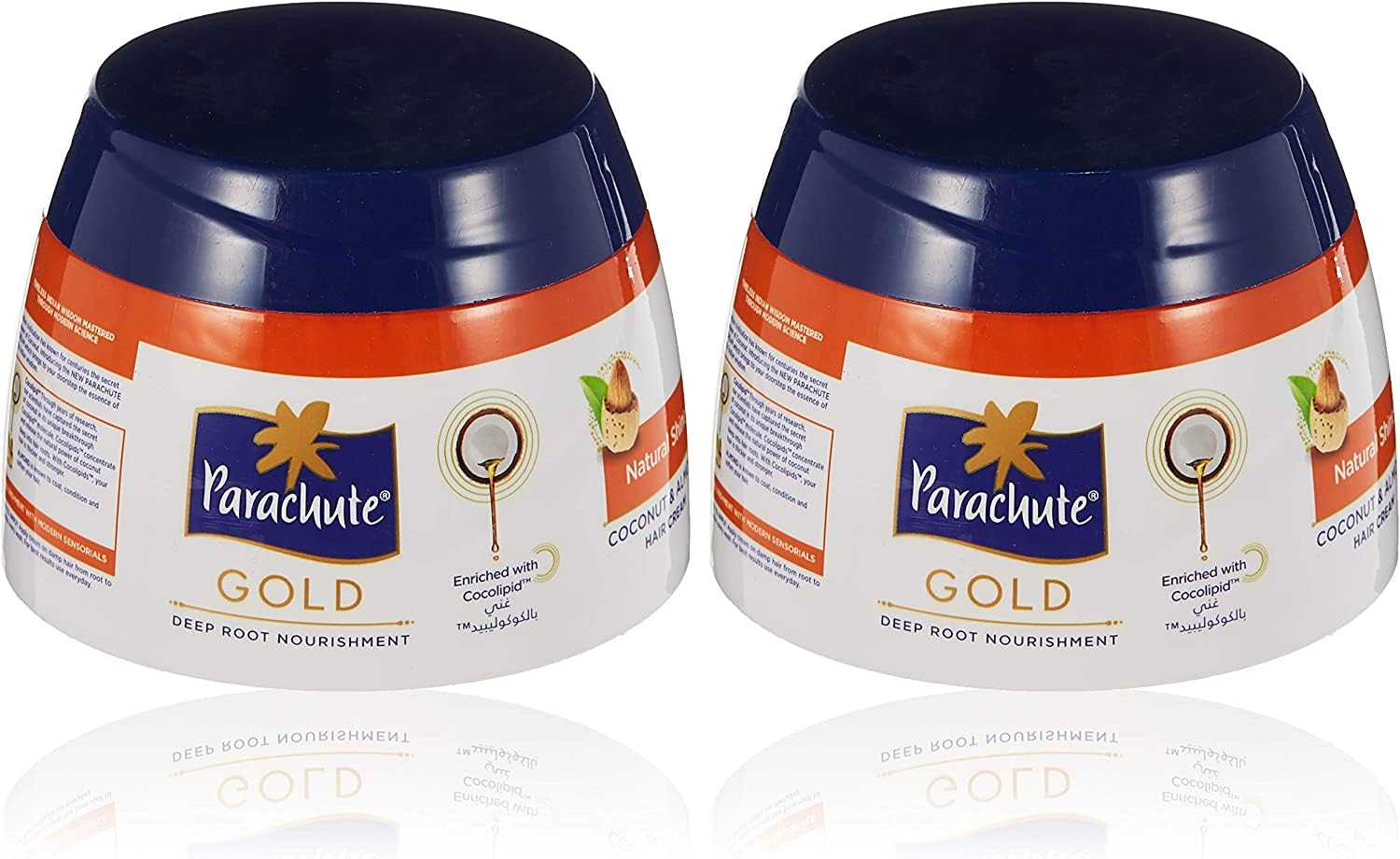 Parachute Gold Natural Shine Hair Cream 4.7 Fl oz |Pack of 2 4.9 Fl Oz (Pack of 2) Natural Shine