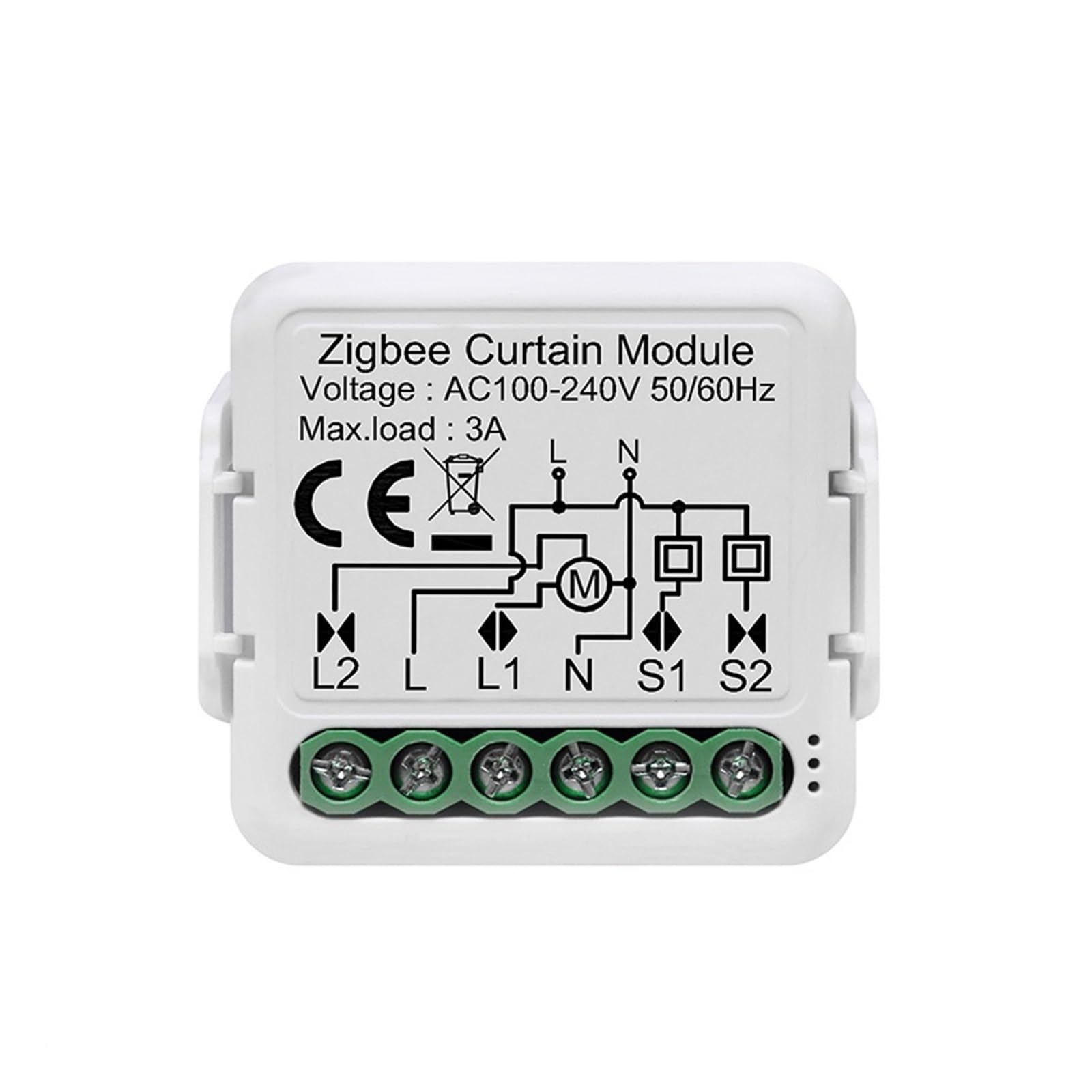 Module de rideau ZigBee 1Gang intelligent pour interrupteur connecté Smart Life