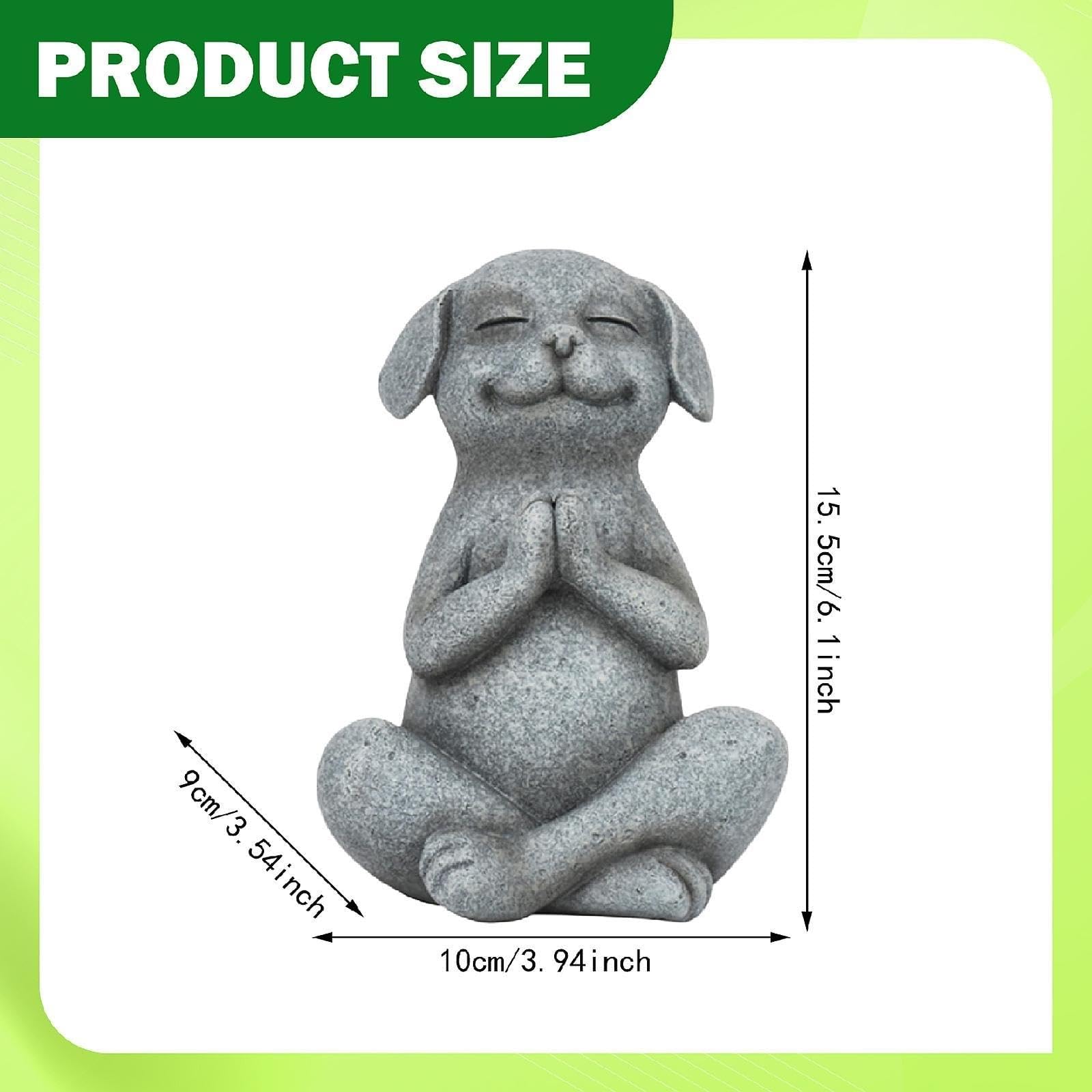 Statuetta Decorativa da scrivania - Statua Artistica, Statua di Cane in Meditazione, Scultura di Animali, Statuetta da Tavolo a Forma di Cane, Regalo per Il Soggiorno, Ornamenti in Resina a Forma di