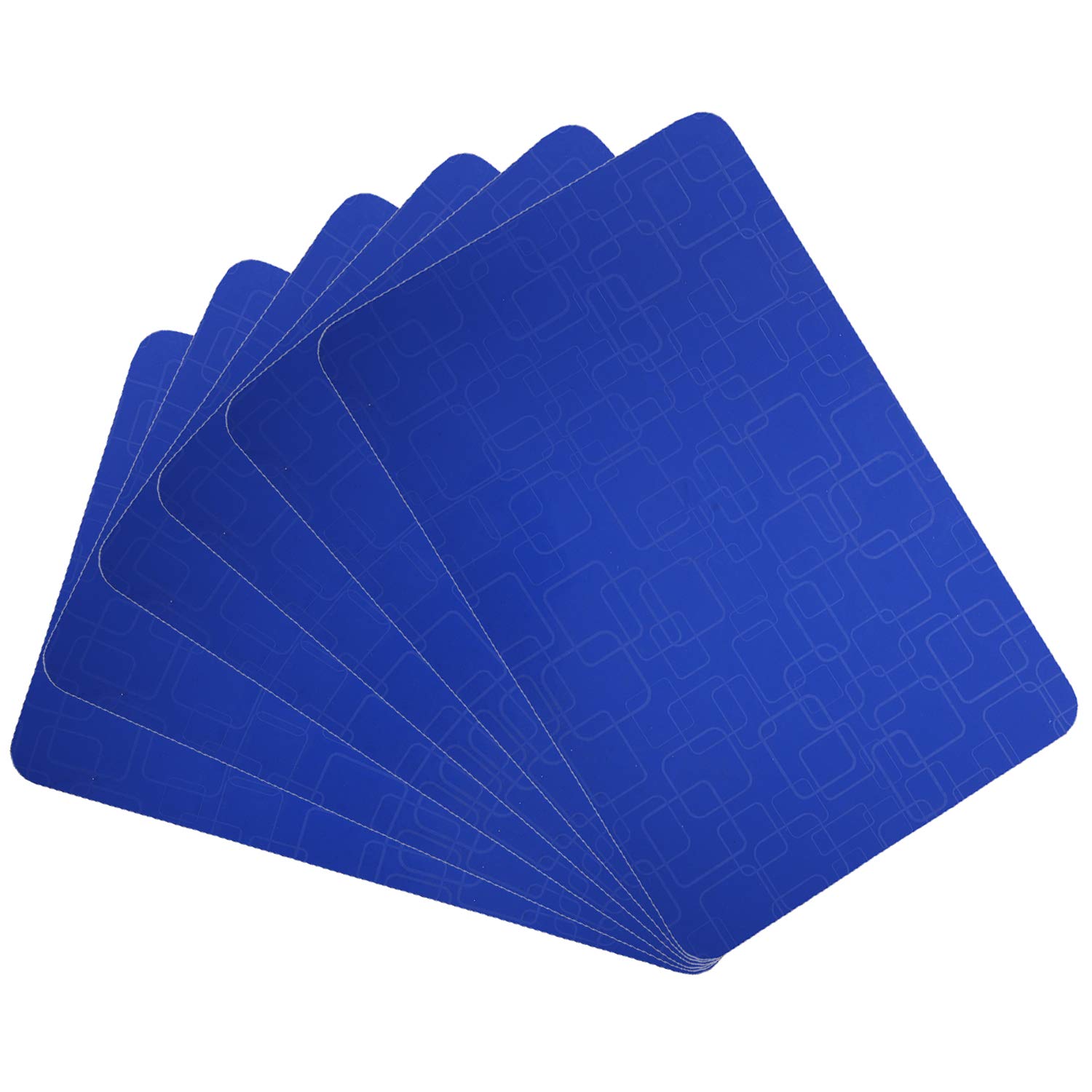 Kuber Industries Checkered Design PVC 6 Pieces Refrigerator Drawer Mats (Blue), CTKTC13693,Standard