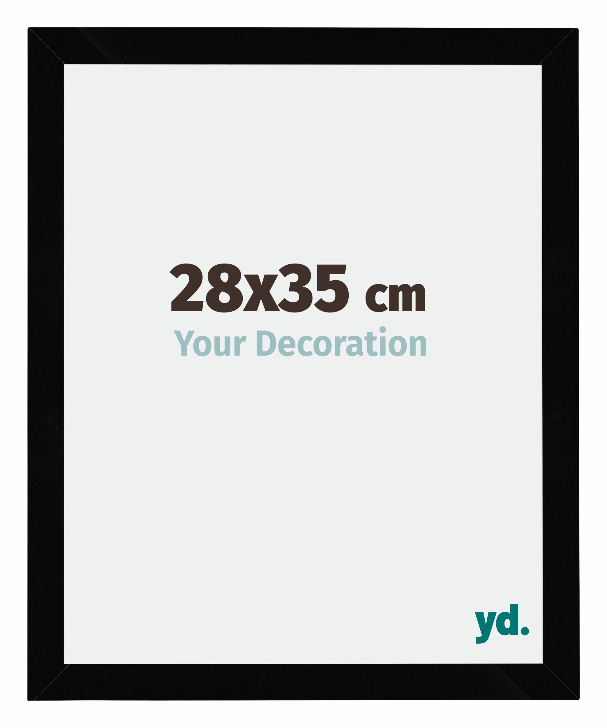 Your Decoration - Picture Frame 28x35 cm - Black High Gloss - Decorative Wall Frame in MDF with Antireflection - Frame 28x35 - Mura