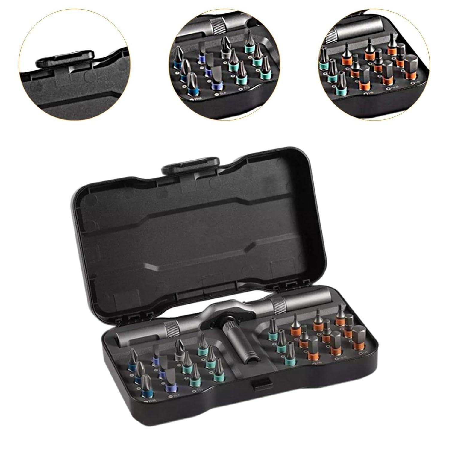 Baoblaze 24 in 1 Ratchet Screwdriver Set Portable Sturdy Convenient Labor Saving Multipurpose Professional Repair Tool Household Tool