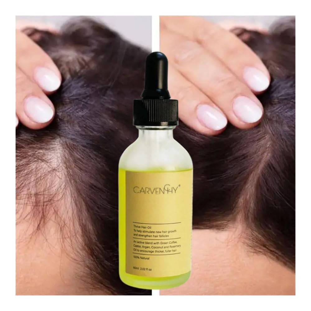 Teluni Carvenchy 60ml Natürliches Haaröl mit Rosmarin - Haarwachstum, Dichteres Haar & Mehr Volumen für Frauen und Männer