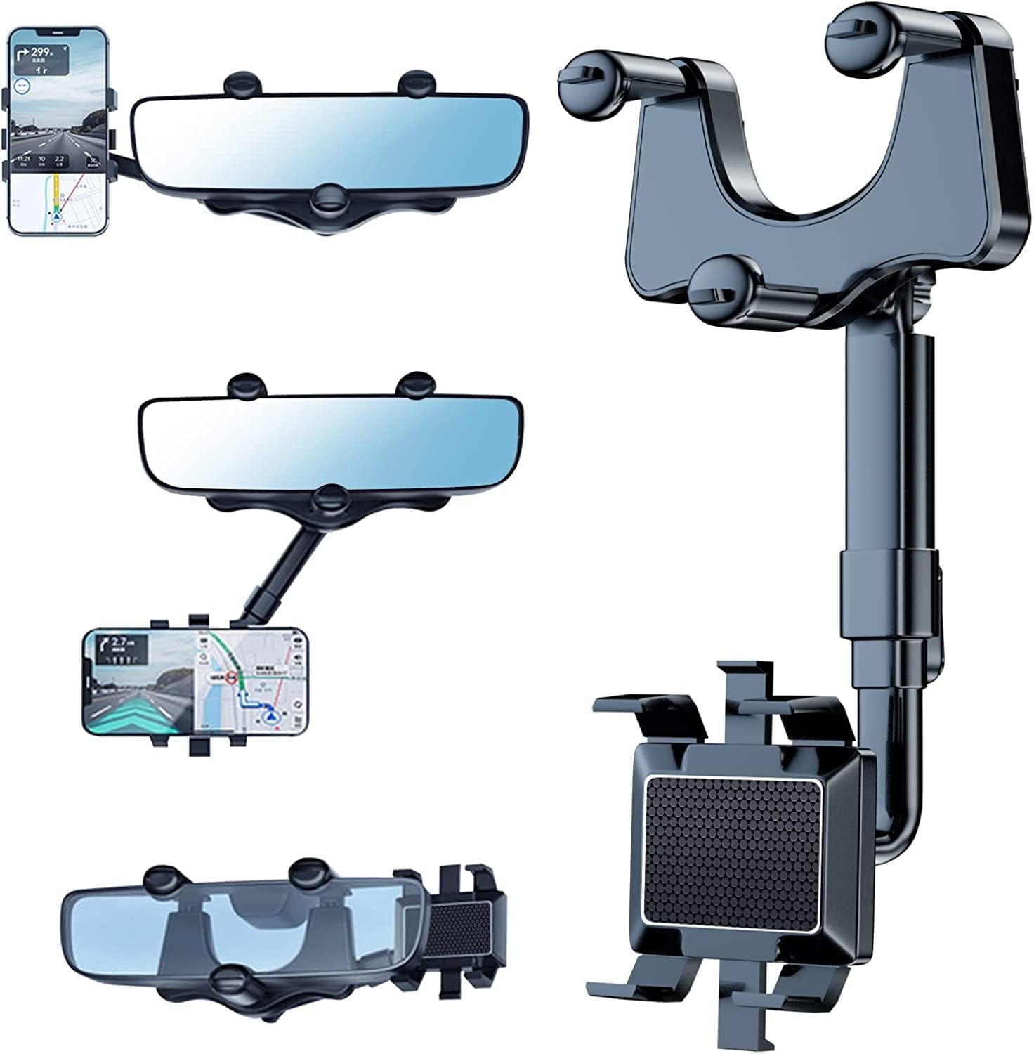 The 90s Store™ 360 Rotatable and Retractable Car Phone Holder Multifunctional Car Rearview Mirror Phone Holder, 360 Degree Rotatable Rear View Mirror Phone Mount, Universal Phone Mount for Car (B0DF826VM6) Amazon Price History, Amazon Price Tracker