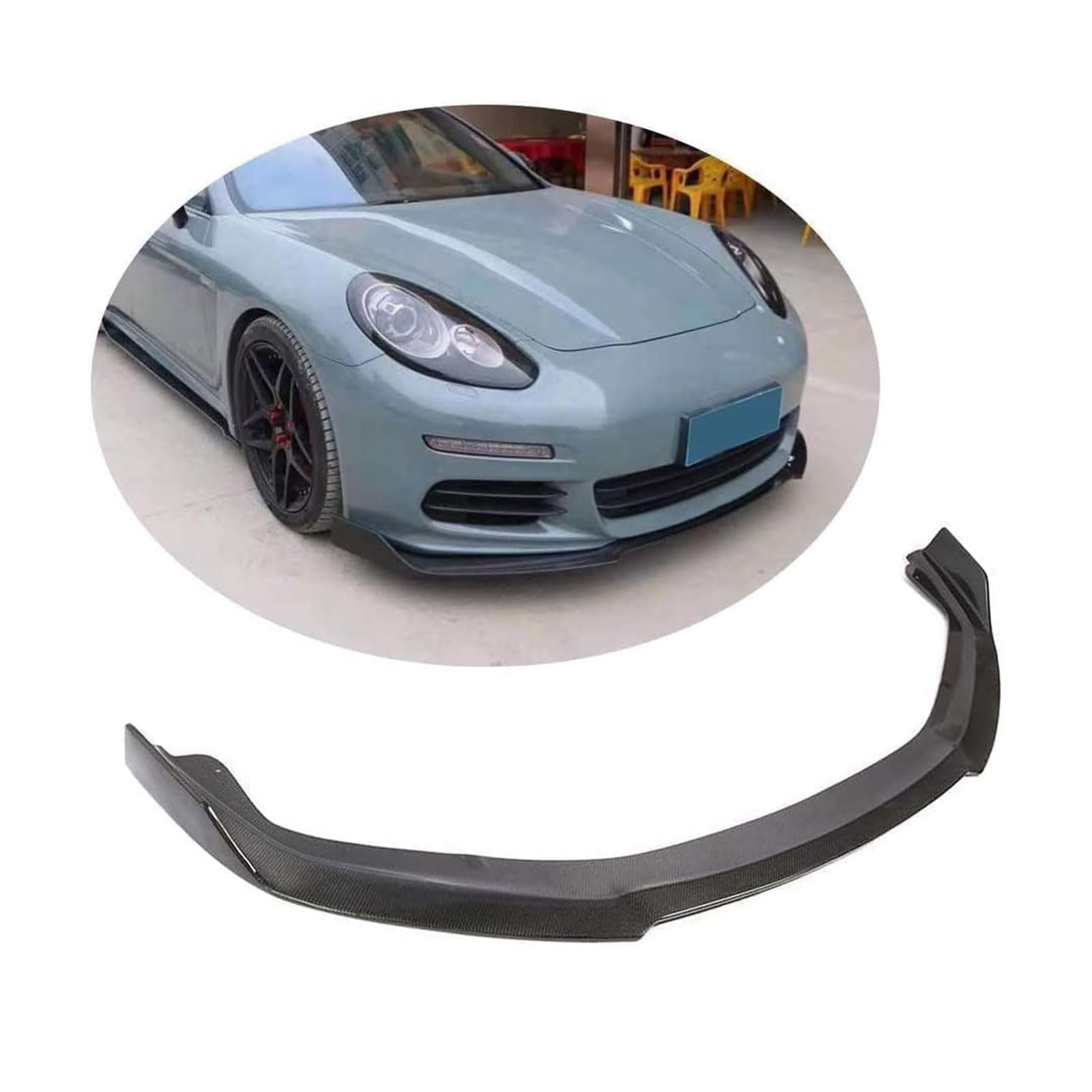 Car Front Bumper Lip Spoiler for Porsche Panamera Base Hatchback 2014 2015 2016, Tuning Body Kit for Cars, Splitter Spoiler Diffuser Accessories