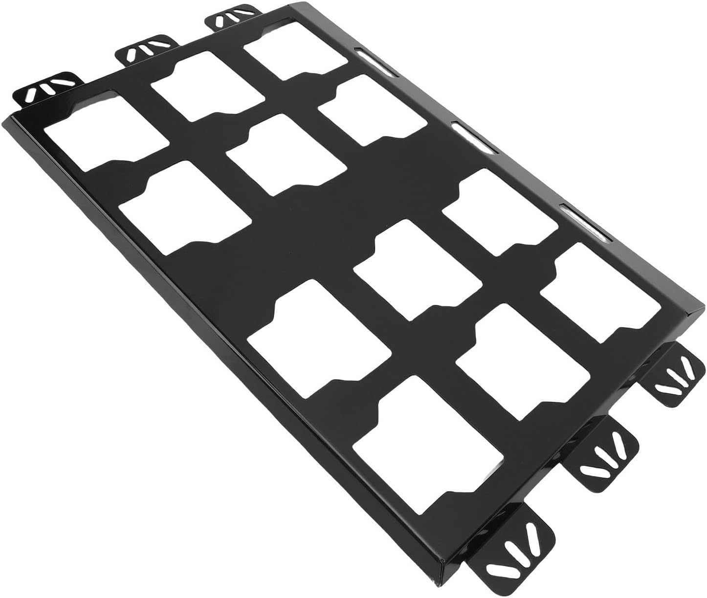 Focket Mount, Heavy Duty Metal Base 100 Lbs Capacity Toolbox Mounting Plate, Wall Mount with Hidden Fasteners for Truck Bed Floor Van Garage Workshop Storage Organizer (Black)