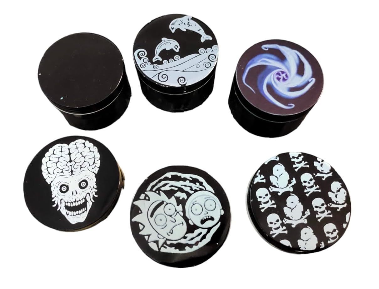 PUFF SMART Classic Metallic Herb Crusher/Grinder Small with Filter (Herb Grinder/herb Crusher 50 mm) 1pcs