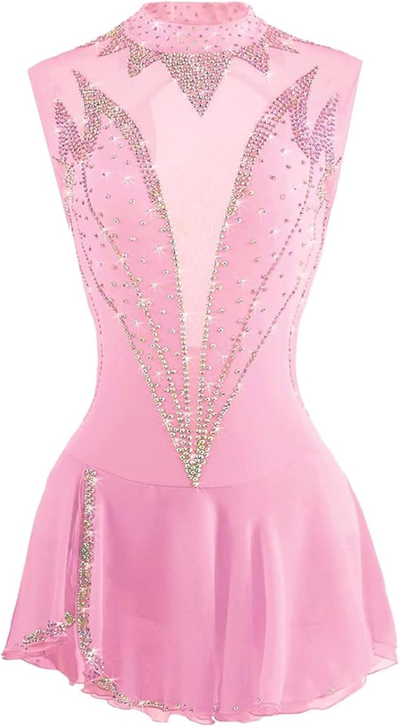 Women's Ice Skating Clothing Girls' Figure Skating Dresses High Elasticity Ballet Skate Performance Costume