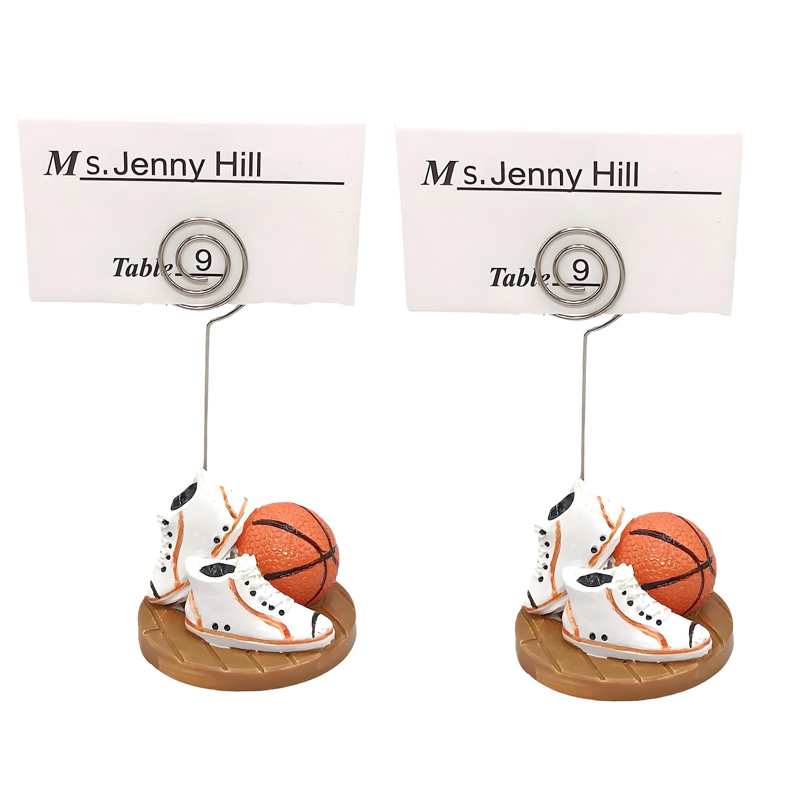 Jazuaiao Themed Card Holder 2Pcs Decorative Memo & Note Stand with Resin Base for Wedding, Birthday Sneaker Card Owner