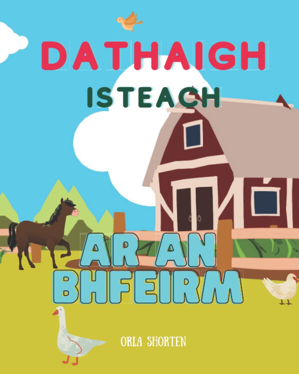 Dathaigh Isteach - Ar an bhfeirm: children's farming activity book, colouring, puzzles, wordsearch as Gaeilge