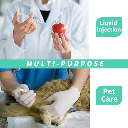 Miniatura 3 de Paquete de 4 jeringas desechables de 0.1 fl oz con jeringas Luer Lock de 23 Ga de 1.0 pulgadas, envueltas esterilizadas individuales Paquete de