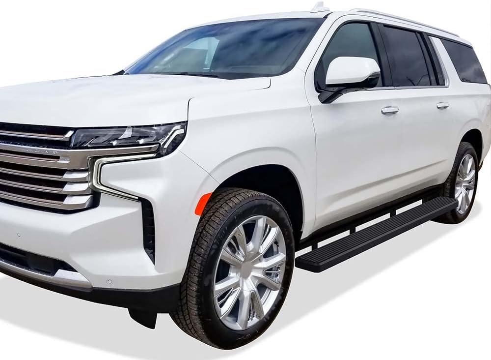 APS (Stainless Steel Black Powder Coated 6 inches) Running Boards Nerf Bars Side Steps Compatible with Chevy Suburban 2021-2026