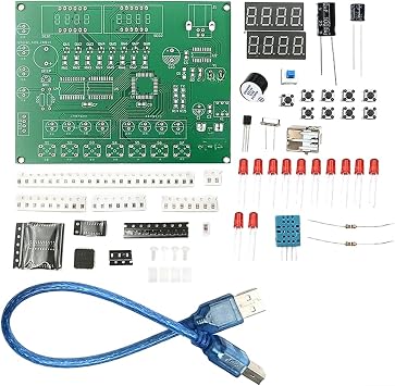 Smart Temperature Humidity Control System, 1 Kit DIY Electronic Assembly with Digital Display and LED Indicators for Educational Training Projects