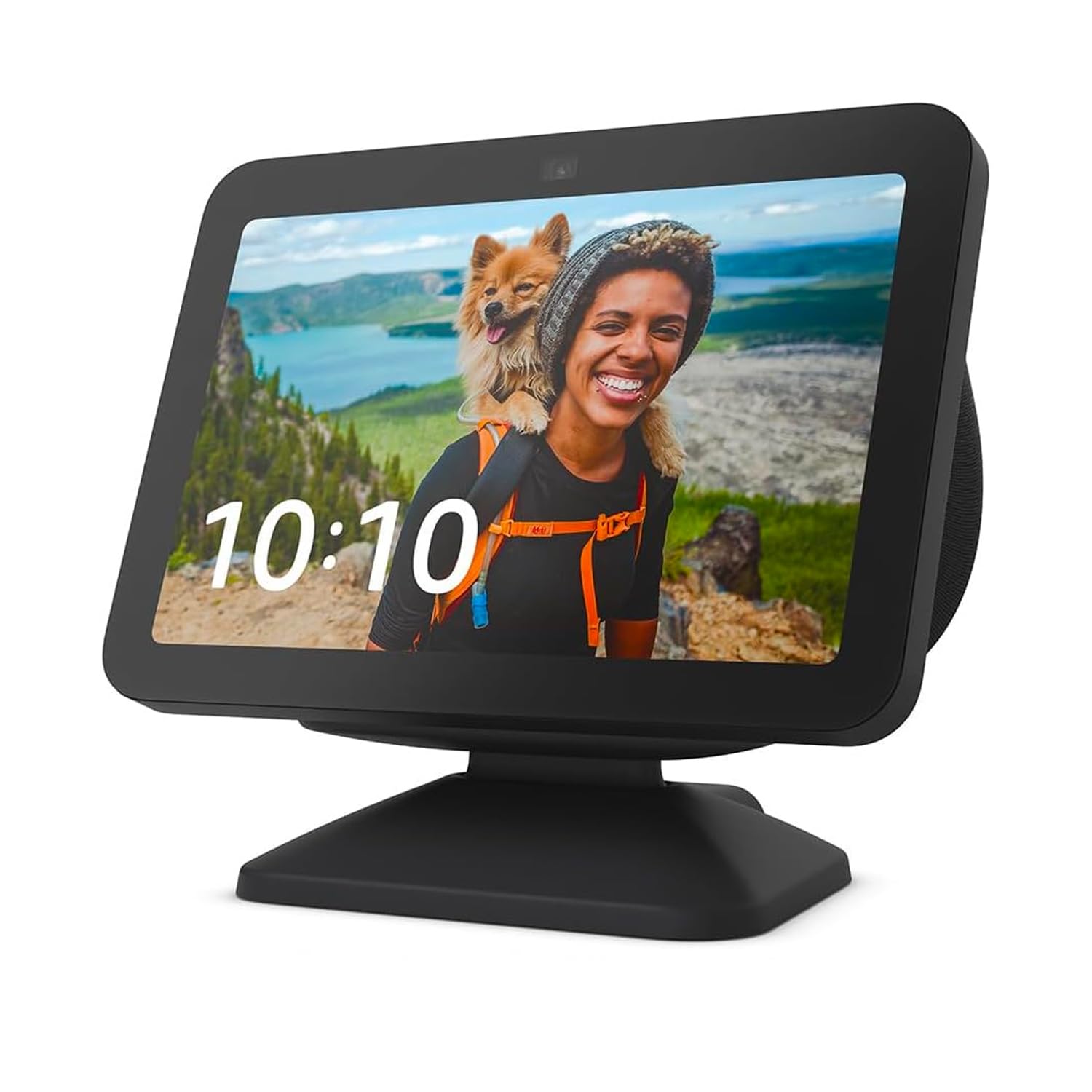 Amazon Echo Show 8 (3e génération, modèle 2023), Anthracite + Support réglable, Anthracite