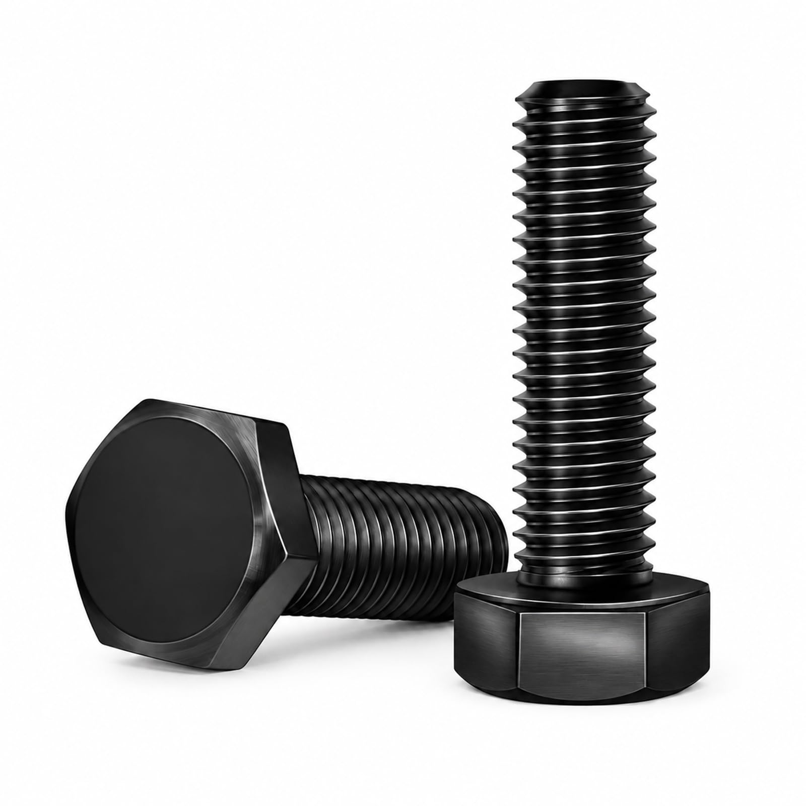 Wavanta 5Pcs M10 Bolts, M10 X 25mm Black Hex Bolts