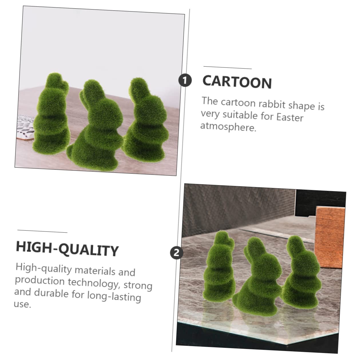 Abaodam STK Osterhase Kunstdekor Stehende Hasenfigur Für Dekoration Kaninchendekoration Zu Hause Tischdekoration Zu Ostern Gartendekorationen Künstliches Kaninchen Rasen Mini Füllstoff