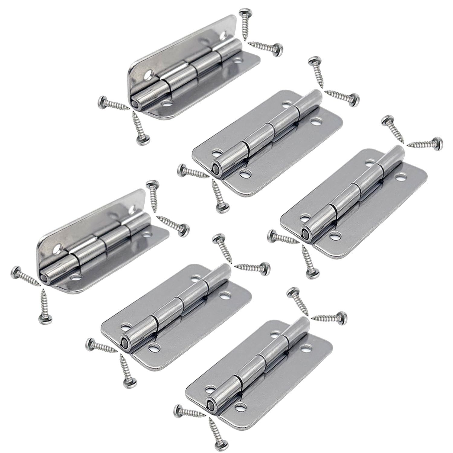 6-Pack 316 Stainless Steel Cooler Hinges & 24 Screws for Igloo 25-165QT Ice Chests & Ice Boxes #24005 (6PCS)