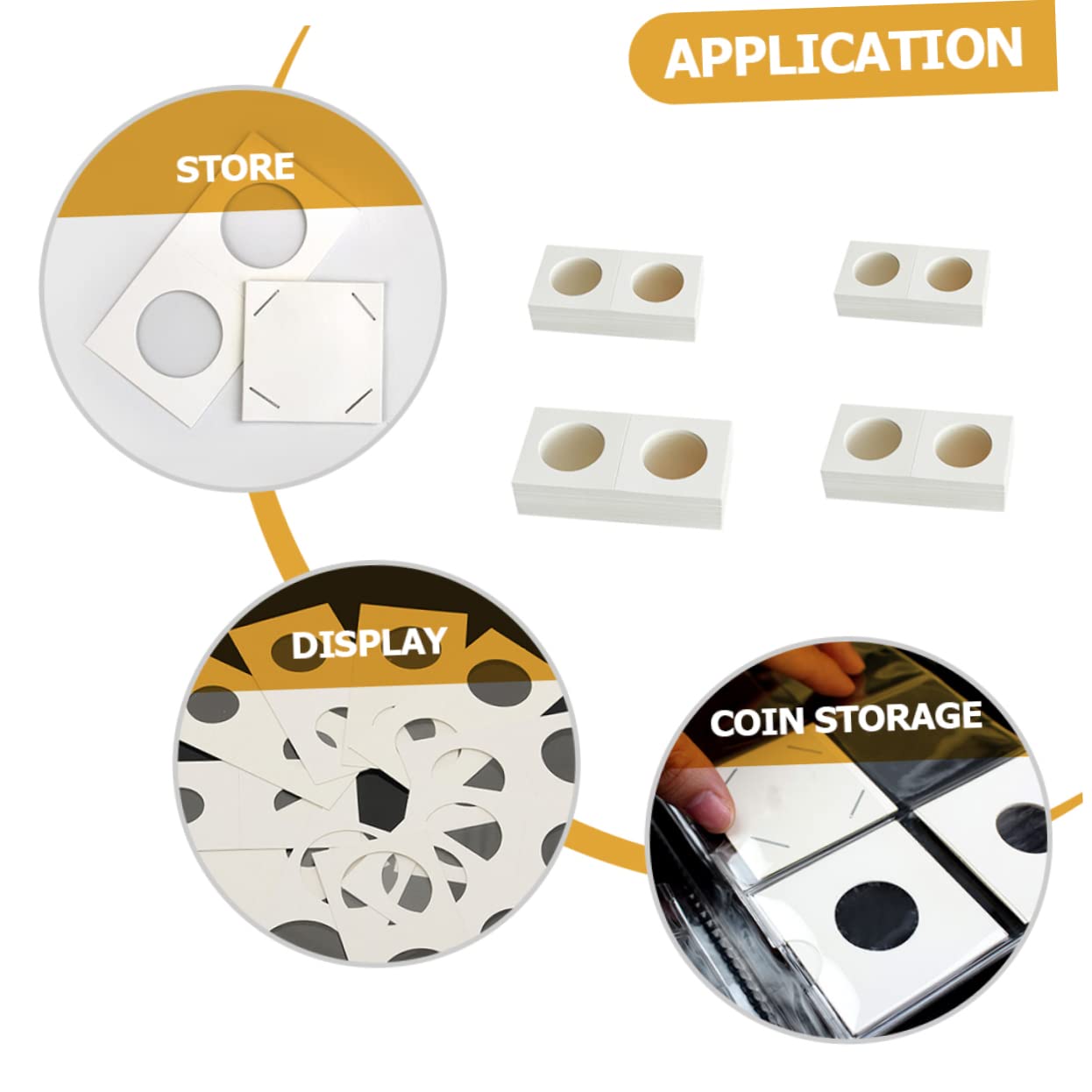 Gadpiparty 200pcs Paper Coin Holders Assorted for Coin Collecting Lightweight Cardboard Boxes Present for Collectors