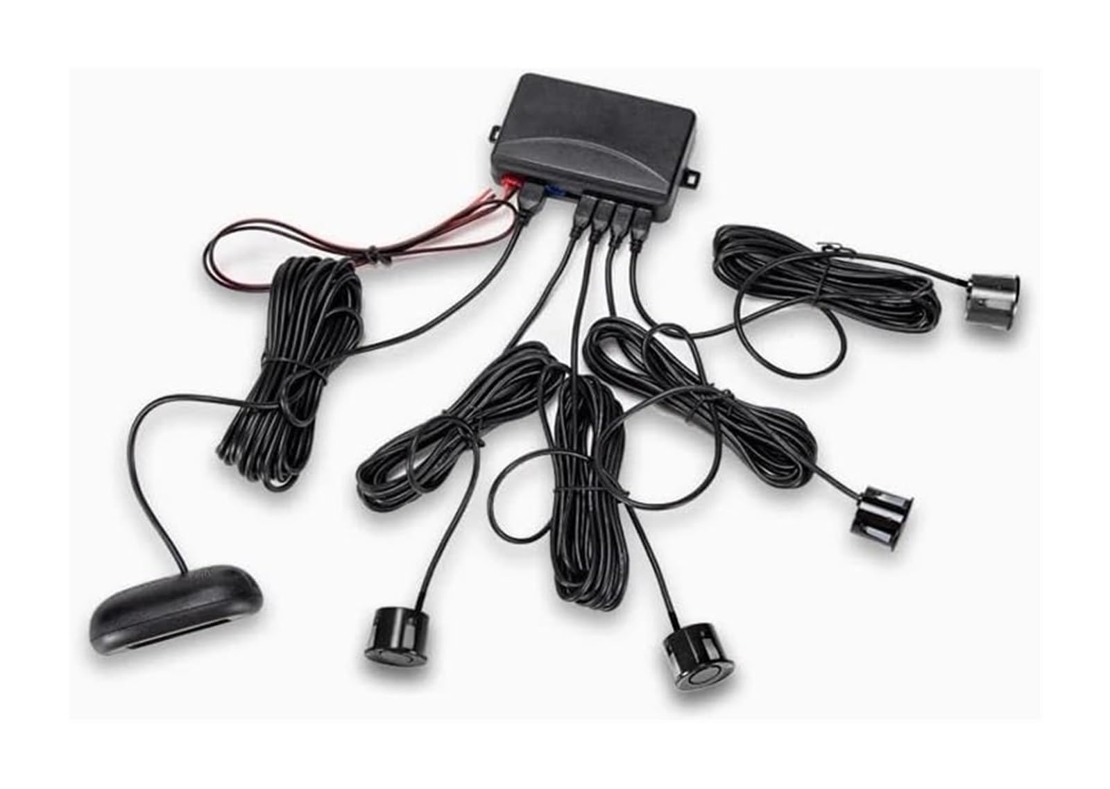 Sensore Parcheggio Radar Retromarcia Posteriore Per Auto Monitor Parktronic Display Retroilluminato 4 Rilevatori Macchina Sensori(bianca)
