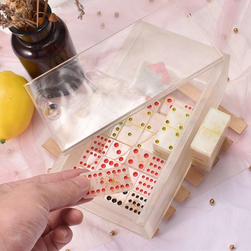Resin Tissue Box Silicone Mold Set - Large Rectangle Storage Box Epoxy Casting Mold with Lid for DIY Desktop Organizer Jewelry Case and Crafts