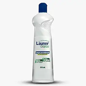 Limpa Porcelanato Profissional Concentrado Limpador de Alto Rendimento para Pisos, Mármore e Cerâmica Remove Sujeiras Difíceis sem Danificar Launer Casa 500ml