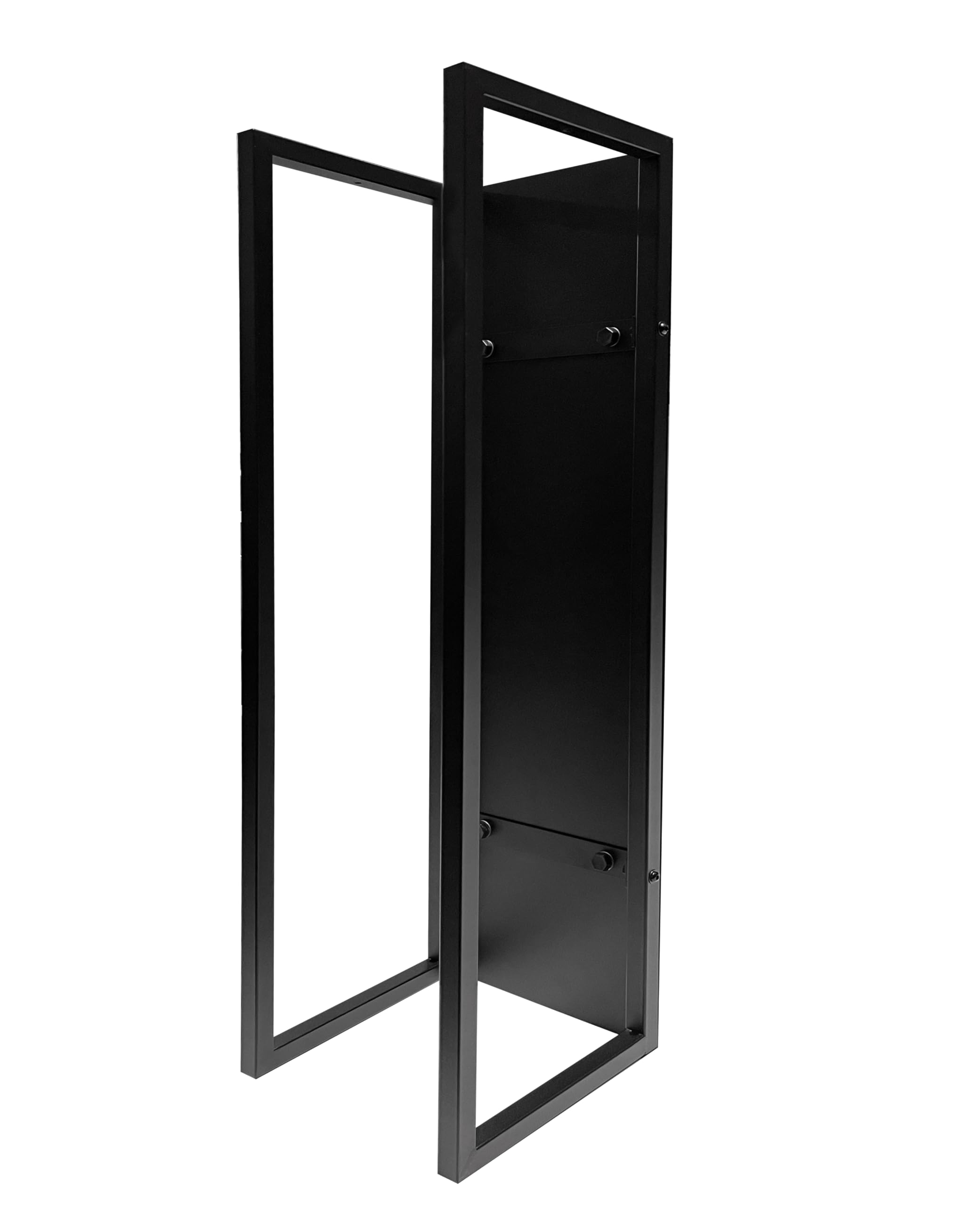 QUICK STAR Metall Kaminholzregal 25 x 25 x 90 cm Wandregal Kaminholzlager
